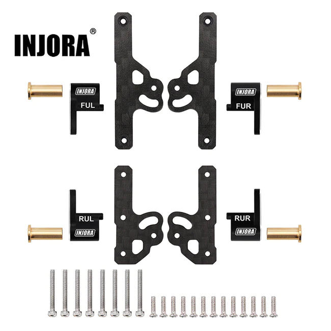 INJORA CNC Aluminum Flex Blades Suspension Travel Extension for 1/24 Axial SCX24 - HeliDirect