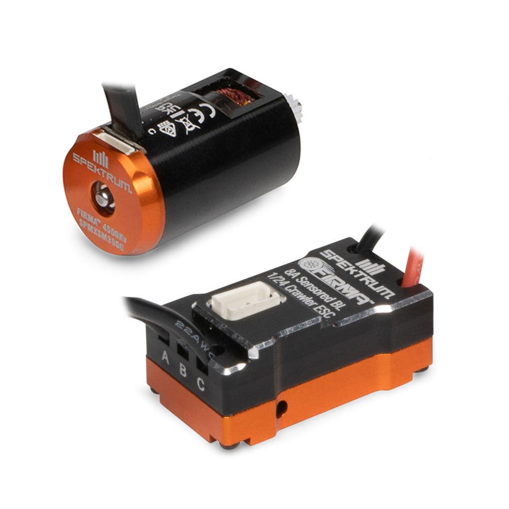 Spektrum Firma 8A Sensored Brushless Smart ESC / Motor Combo: 1/24 Rock Crawlers - HeliDirect