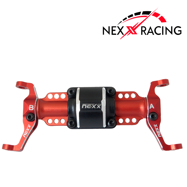 Nexx Racing Front Housing Alu 7075 T6 For FMS FCX24 Max Smasher & Power Wagon (Without Outer Cover) (Red) - HeliDirect