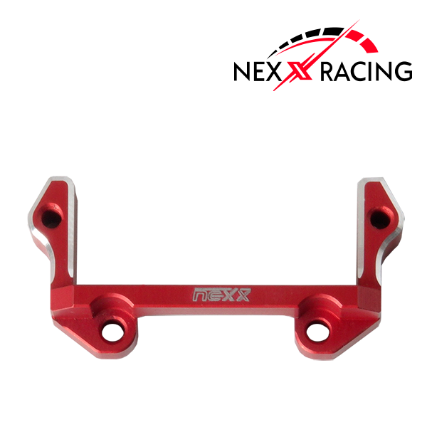 Nexx Racing Servo Mount Alu 7075 T6 For FMS FCX24 Max Smasher & Power Wagon (Red) - HeliDirect