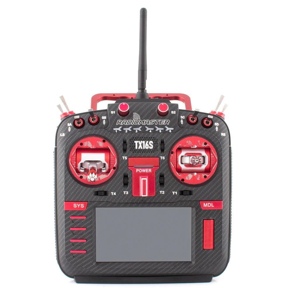 RadioMaster TX16S MKII MAX AG01 Gimbal 4-in-1 Red - HeliDirect