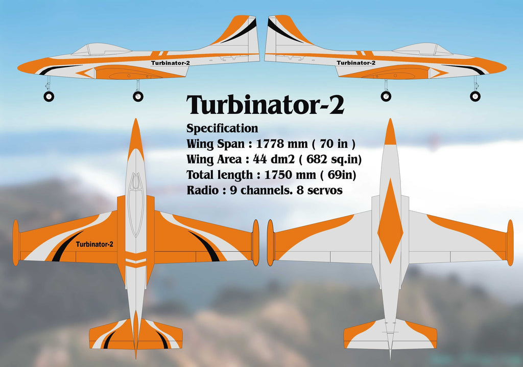 Boomerang Turbinator 2 Orange and Silver - HeliDirect